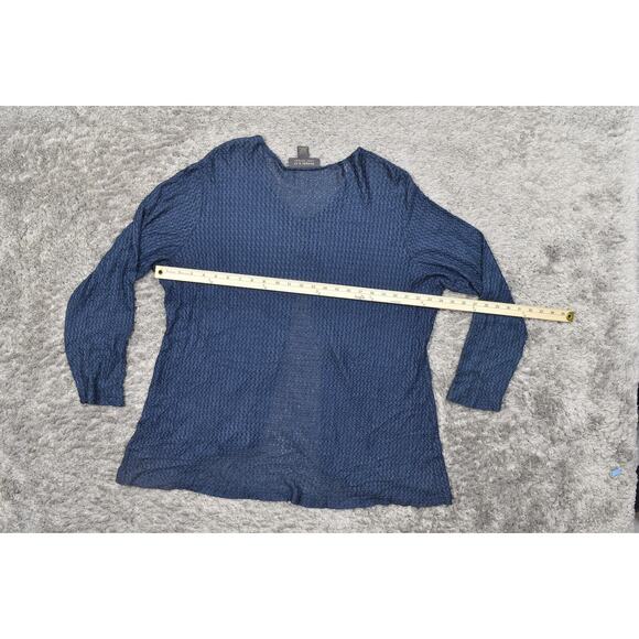 Lane Bryant Blue Cardigan Plus Size 22/24 Acetate 3 Button Front Knit Long - Picture 4 of 8